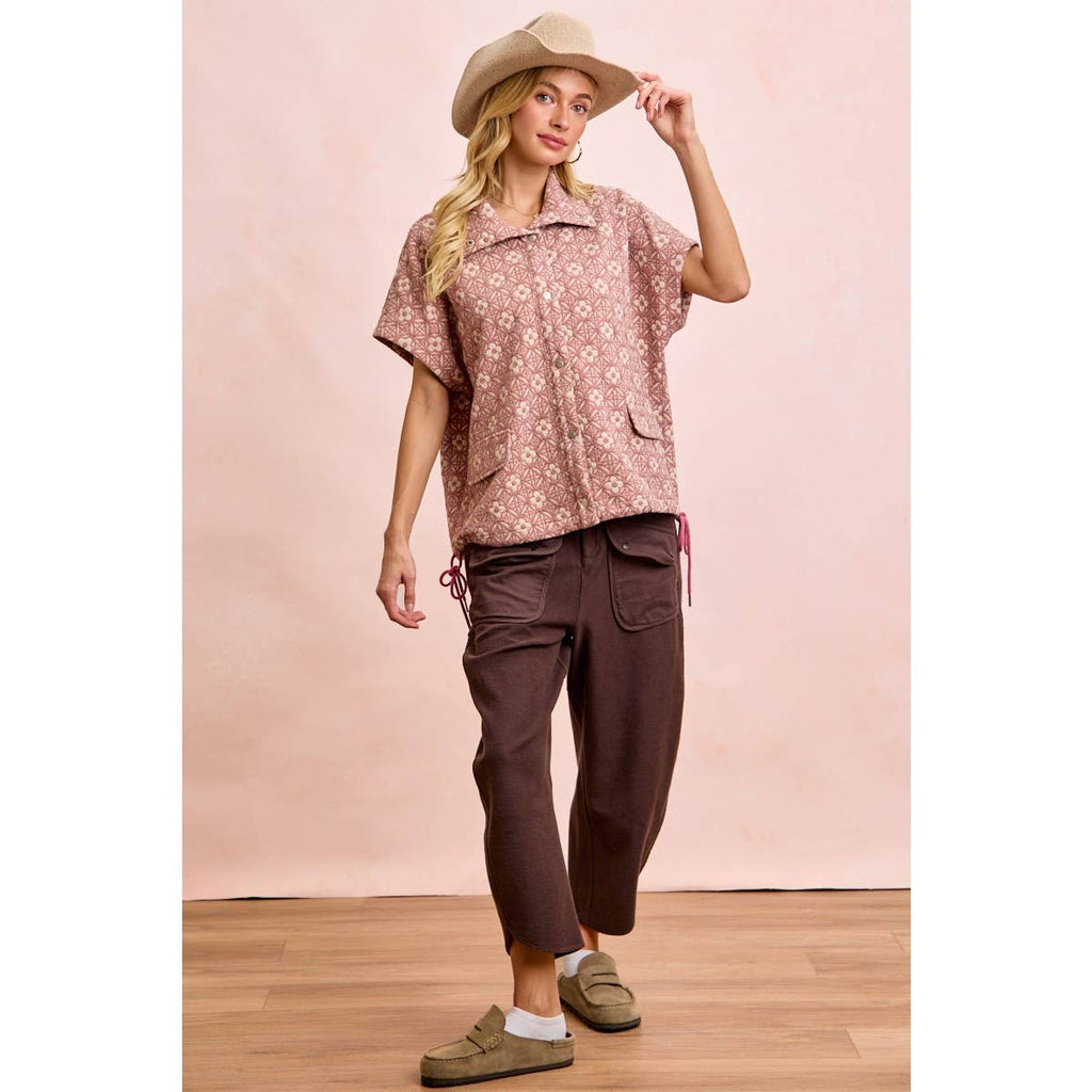 Vintage Mocha Washed Terry Pant