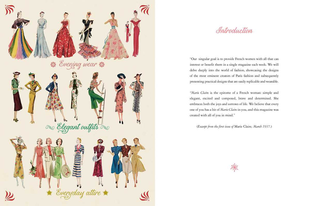 Marie Claire 1930s Fashion Styles Coloring Book