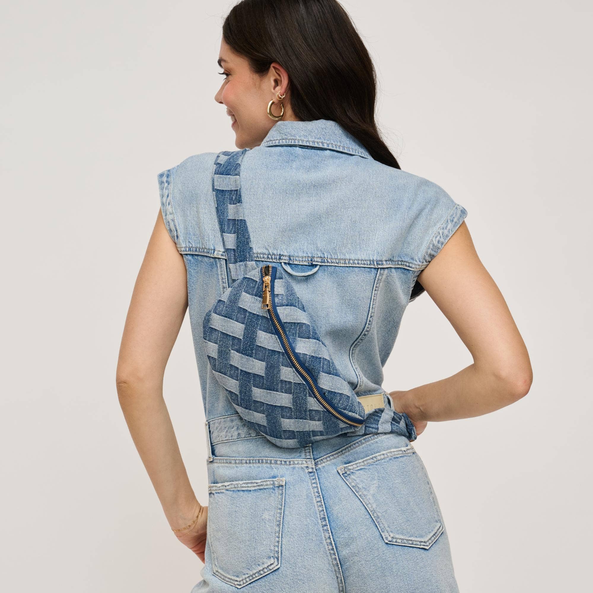 Denim Leslie Belt Bag