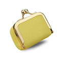 Yellow Mini Leather Coin or Jewelry Purse