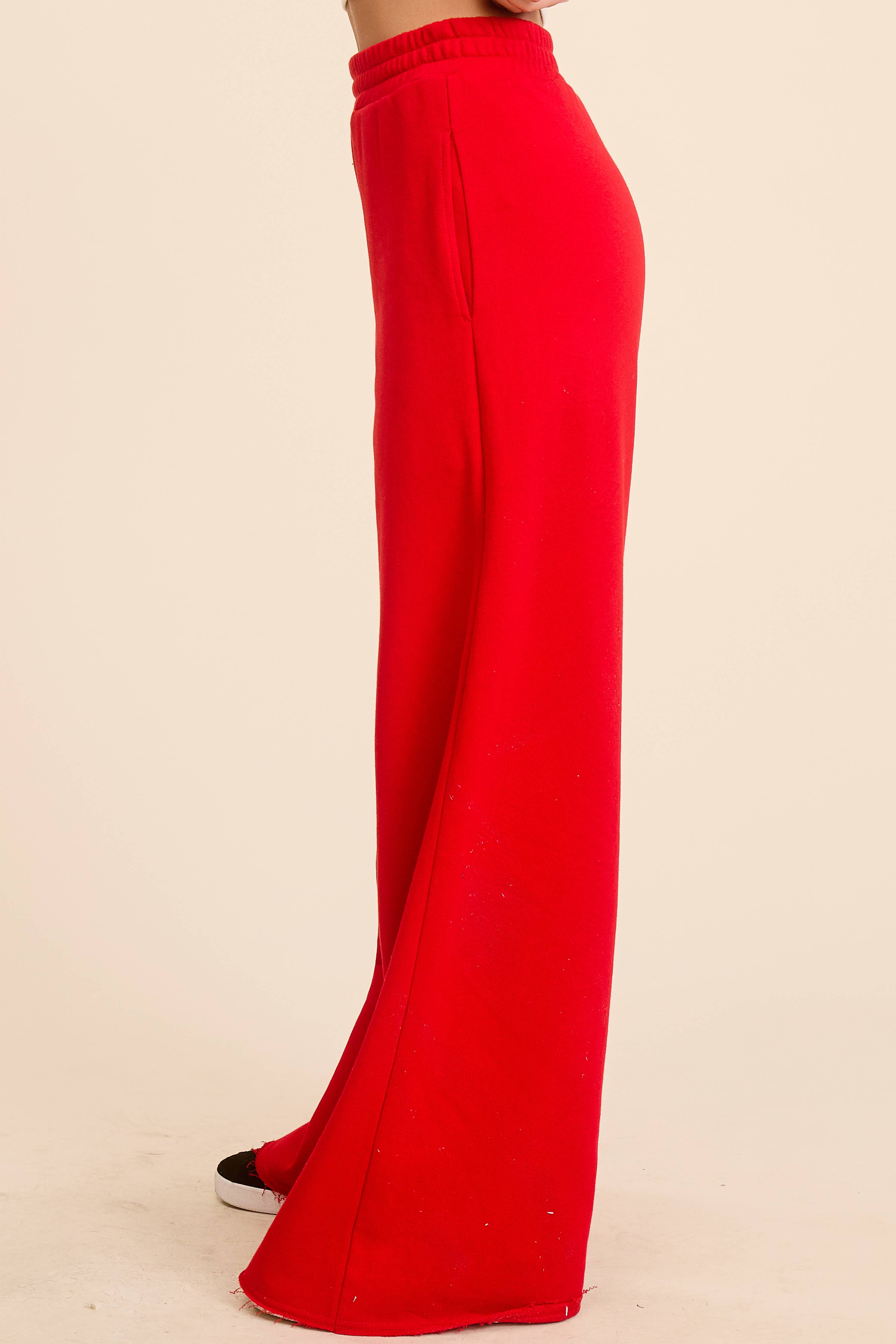 Red Wide Leg Sweatpants