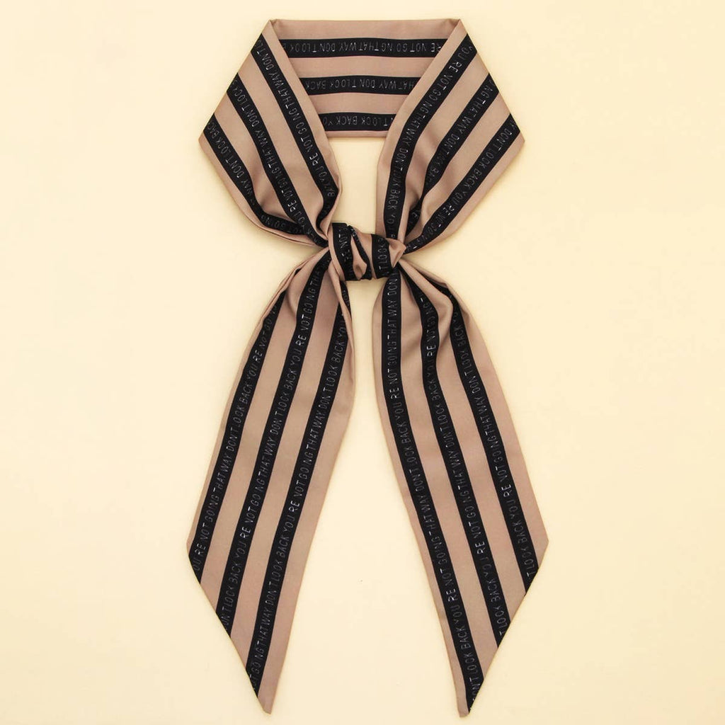 Coffee Letter Floral Twilly Scarf