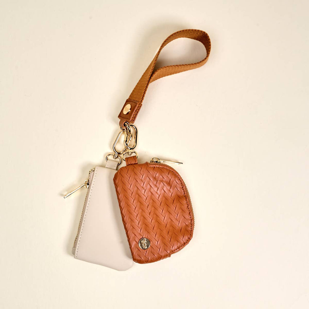 Brown Dynamic Duo Pouch Luxe Wristlet