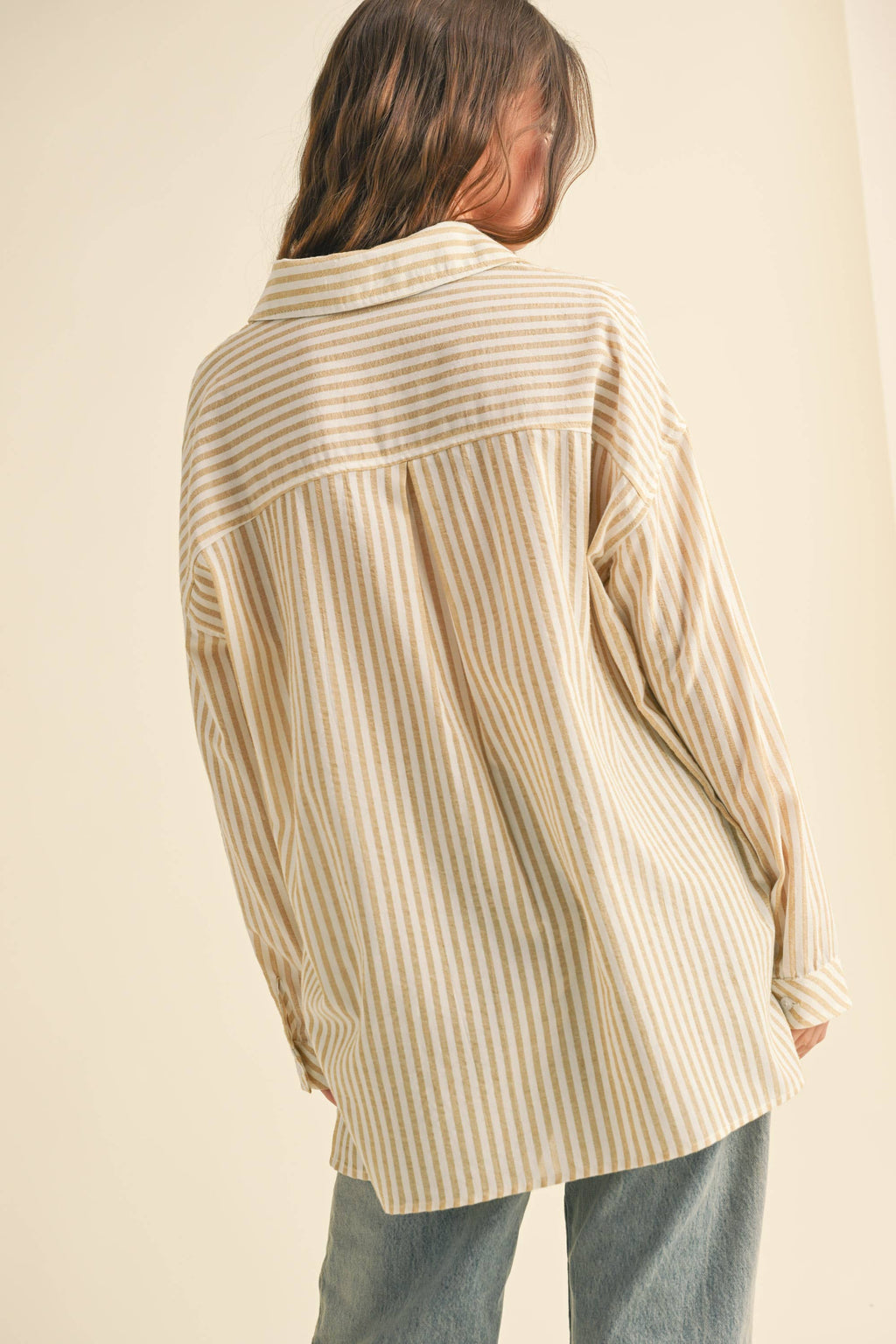 Mustard Striped Button Down