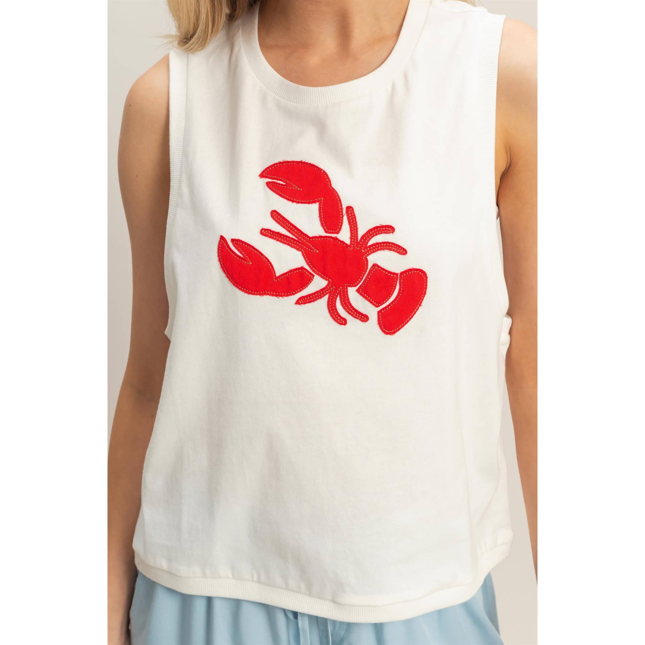 Sleeveless Tank With Lobster