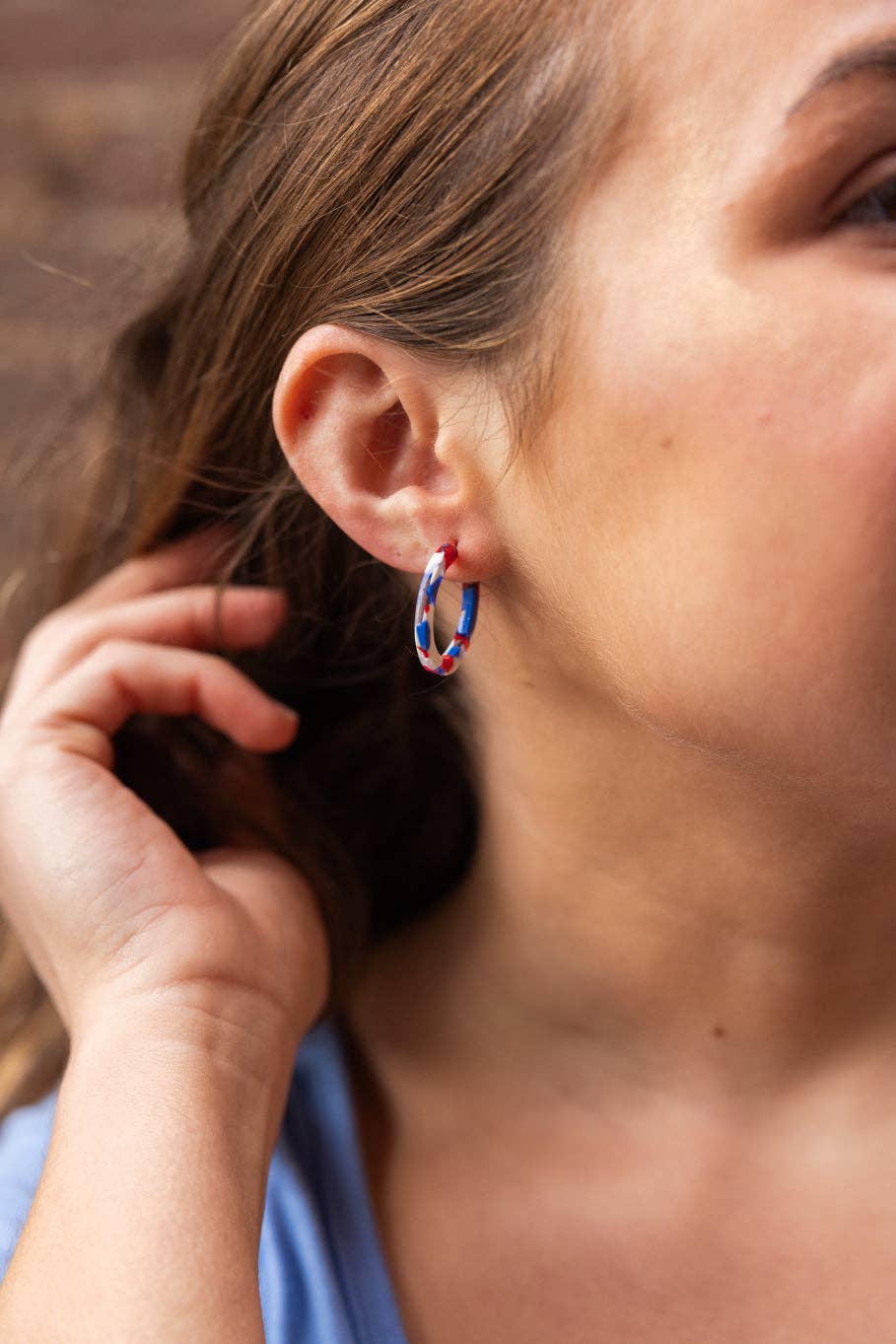 Red, White & Blue Cam Mini Hoops