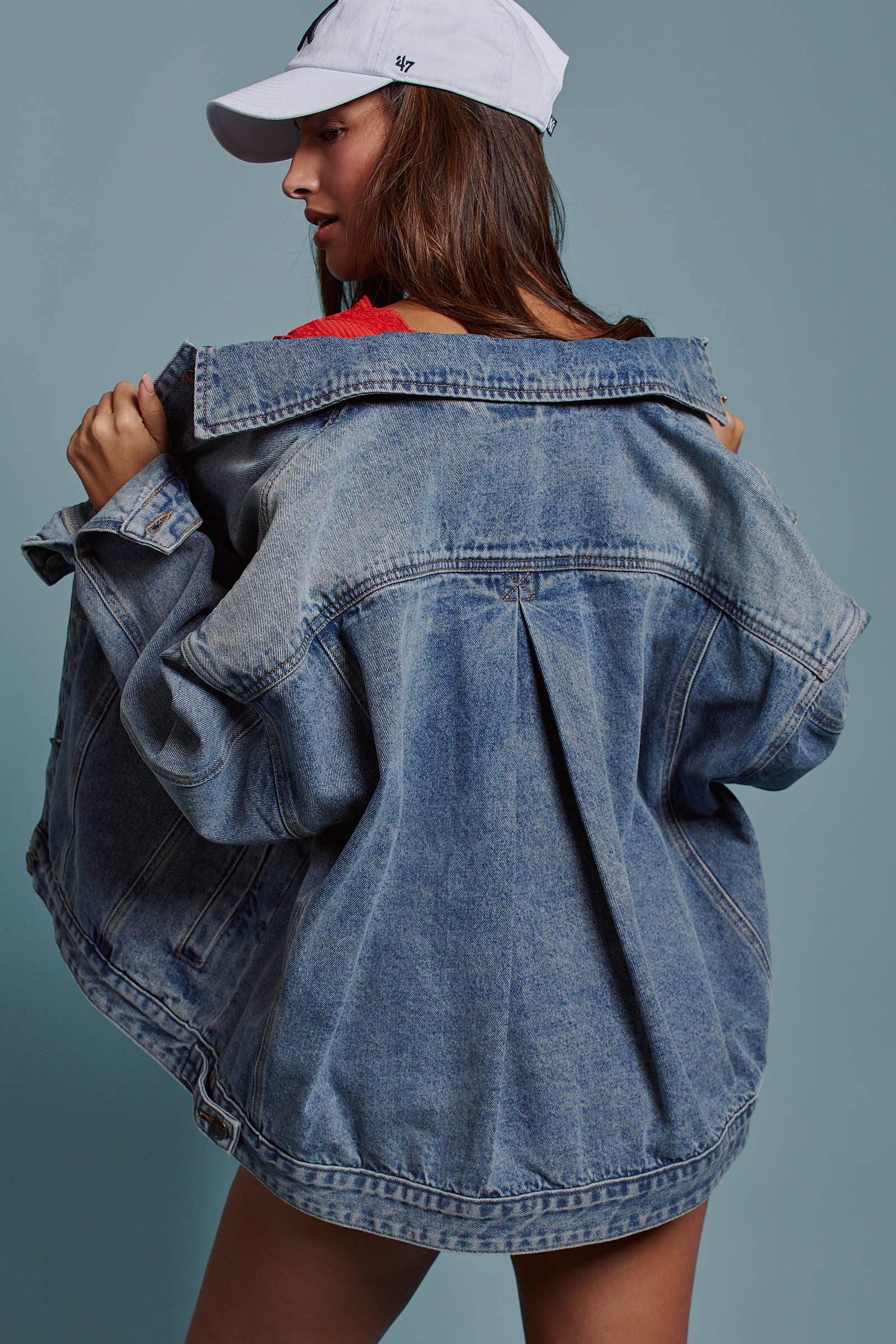 Denim Oversized Western Jacket