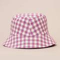 Purple Gingham Reversible Bucket Hat