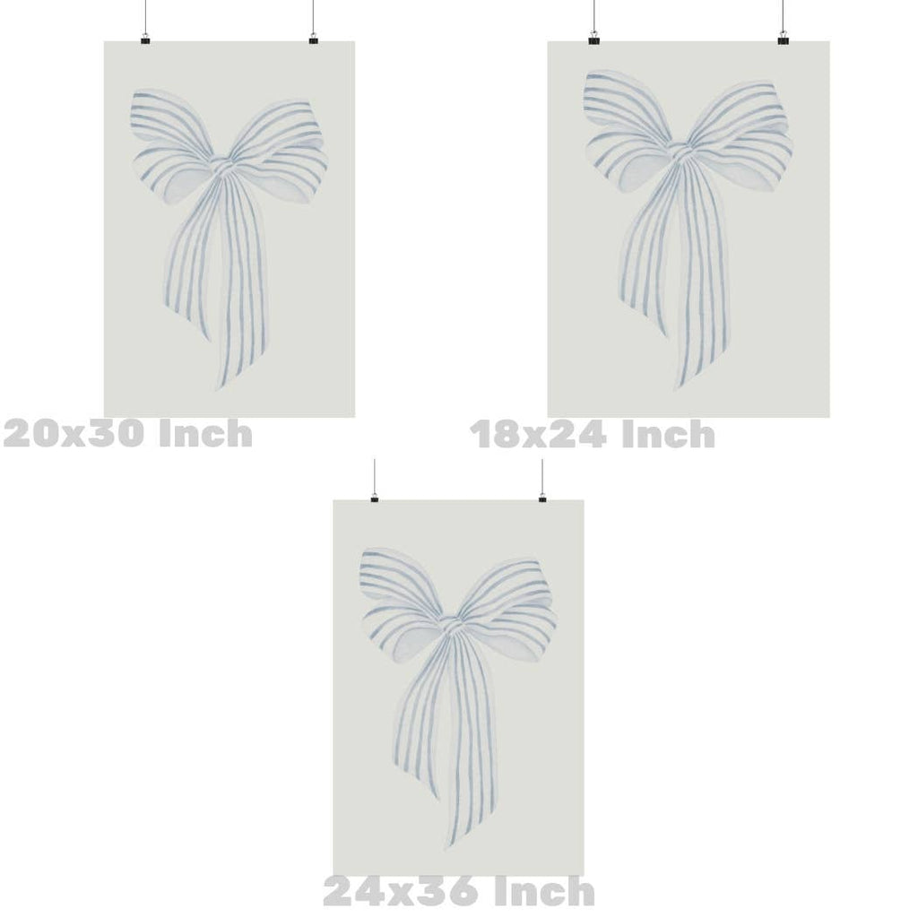 Blue Coastal Grandmother Vintage Hair Bow Poster