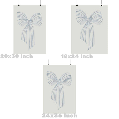 Blue Coastal Grandmother Vintage Hair Bow Poster