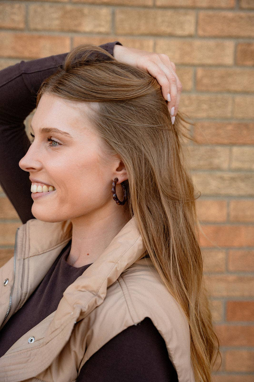 Cocoa Brown Scarlett Hoops