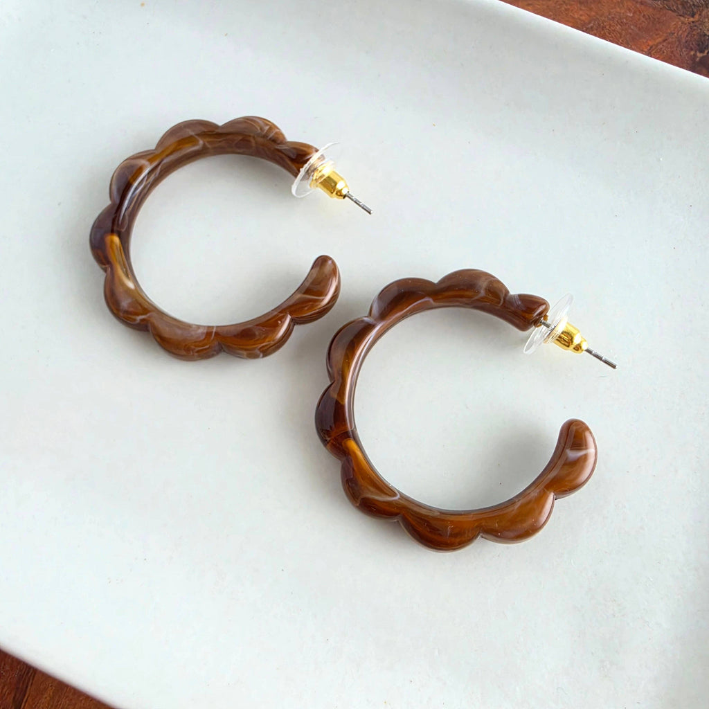 Cocoa Brown Scarlett Hoops