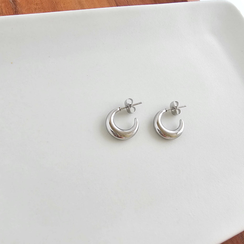 Silver Mini Luxe Selena Hoops