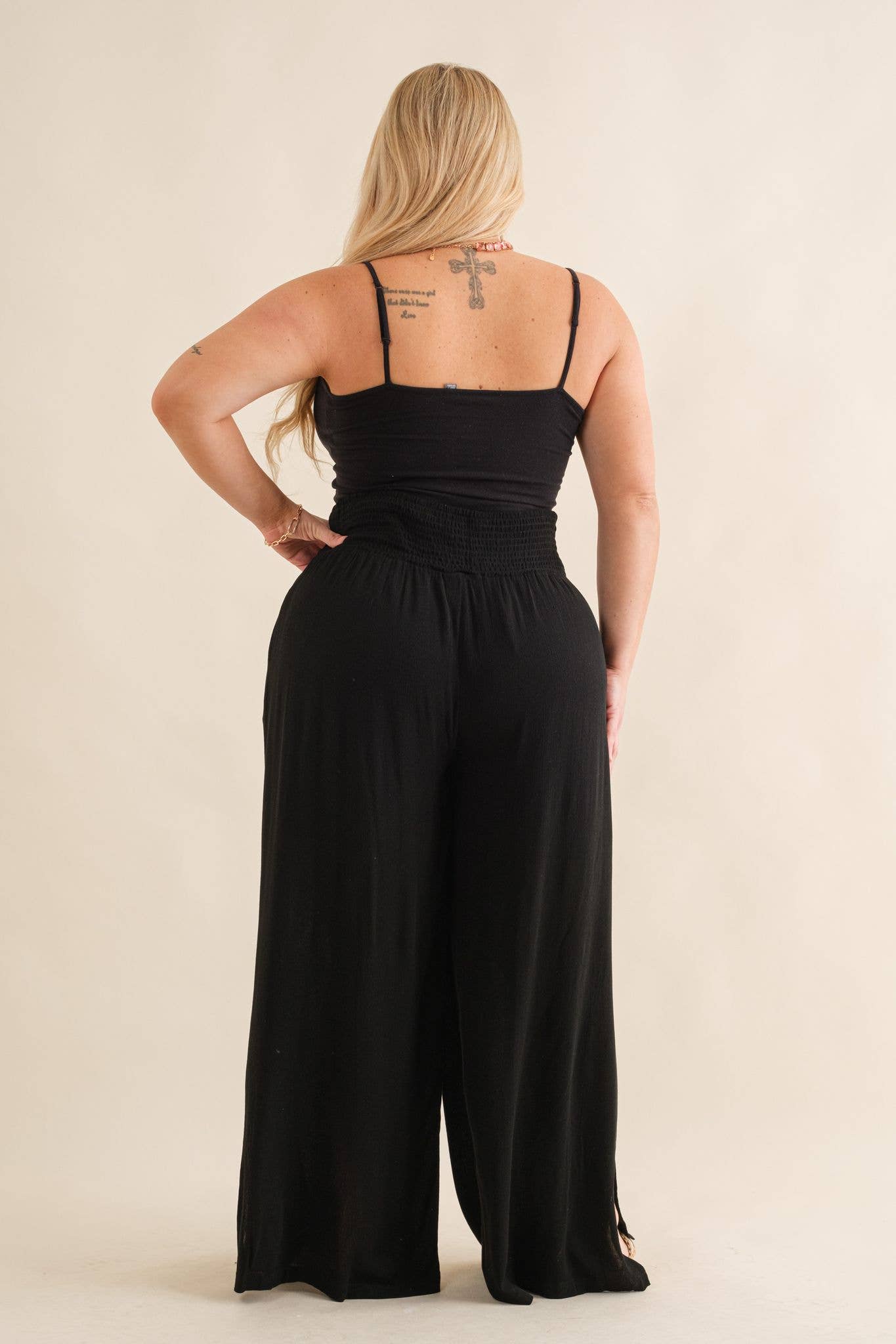 Plus Gauze Palazzo Pants