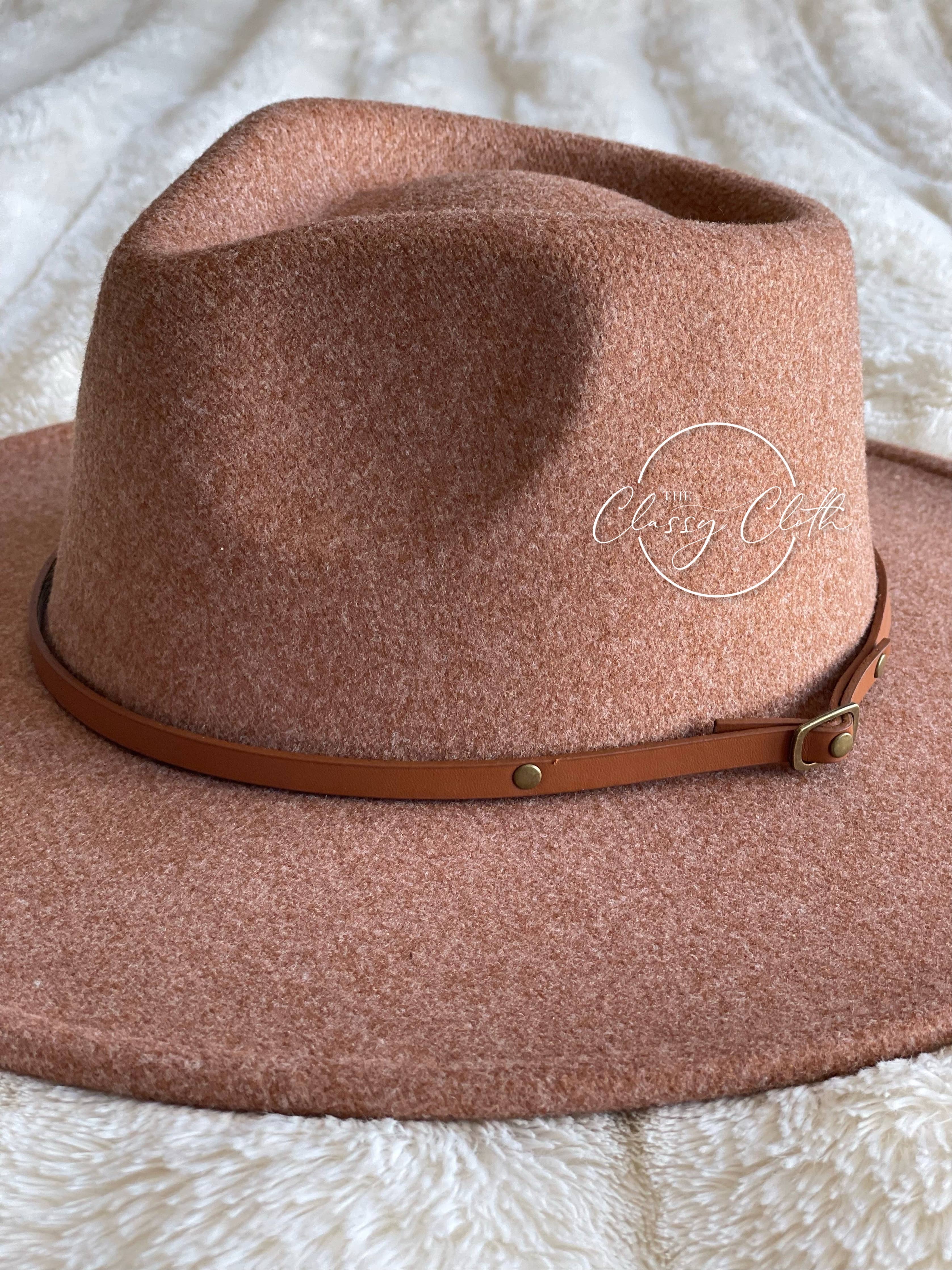 Camel Wool Blend Wide Brim Western Hat