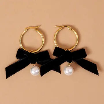 Midnight Velvet Hoop Earrings
