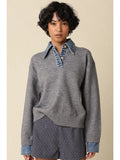 Grey & Light Denim Emely Sweater