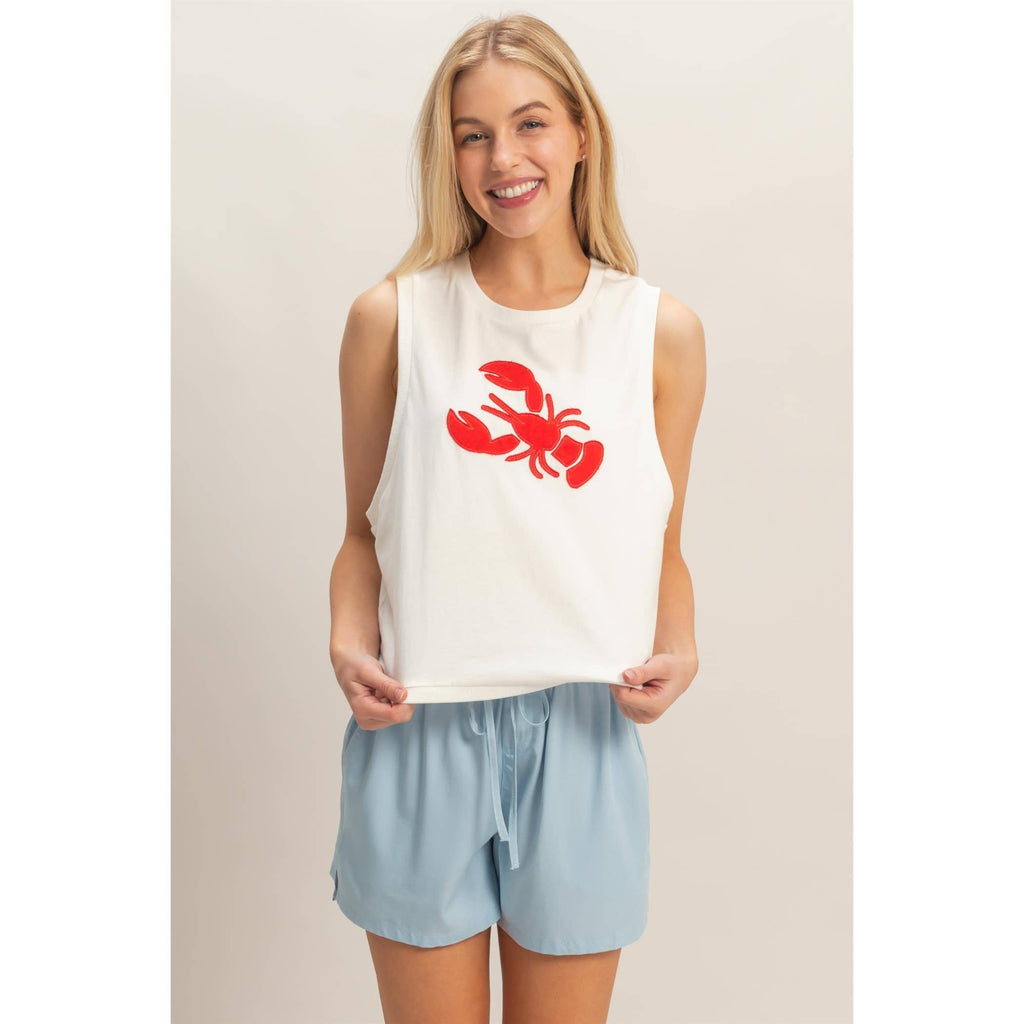 Sleeveless Tank With Lobster