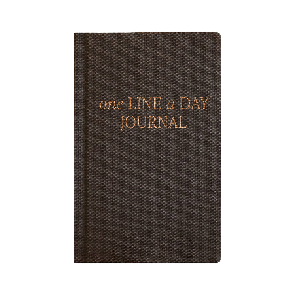 Black One Line A Day Fabric Journal