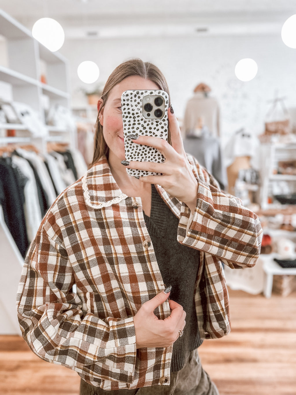 Chestnut Plaid Wool Jacket