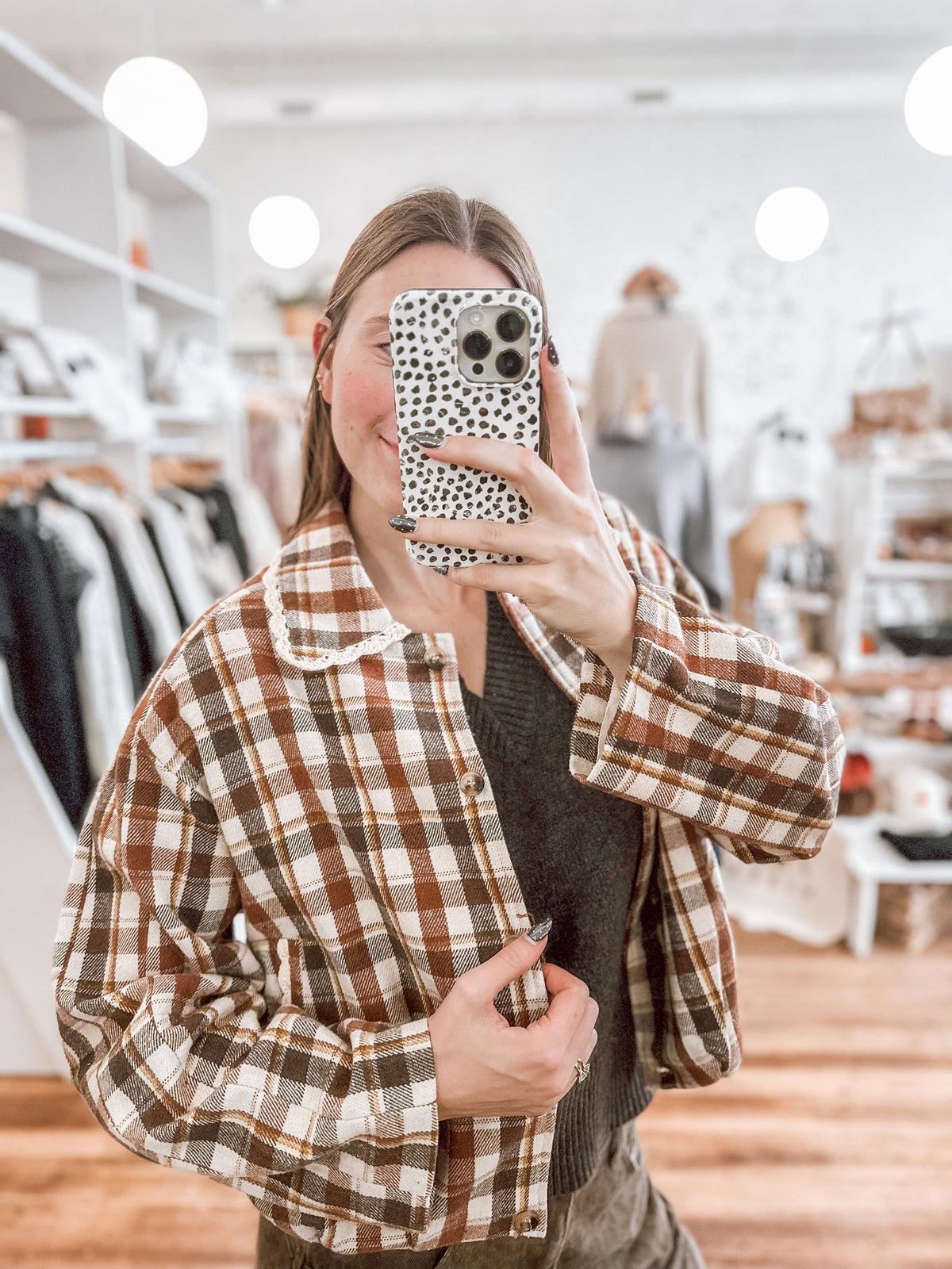 Chestnut Plaid Wool Jacket