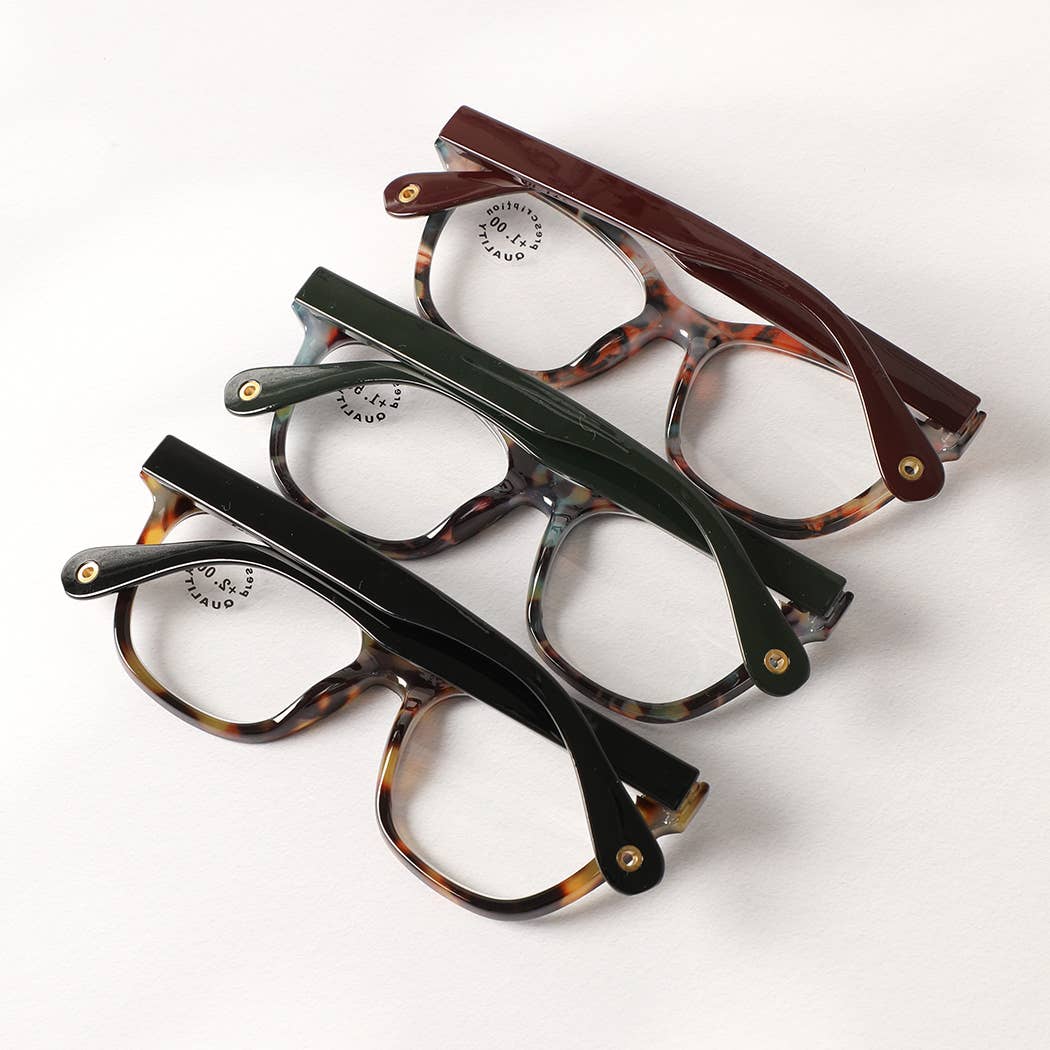Leopard Square Shape Frame Reading Glasses