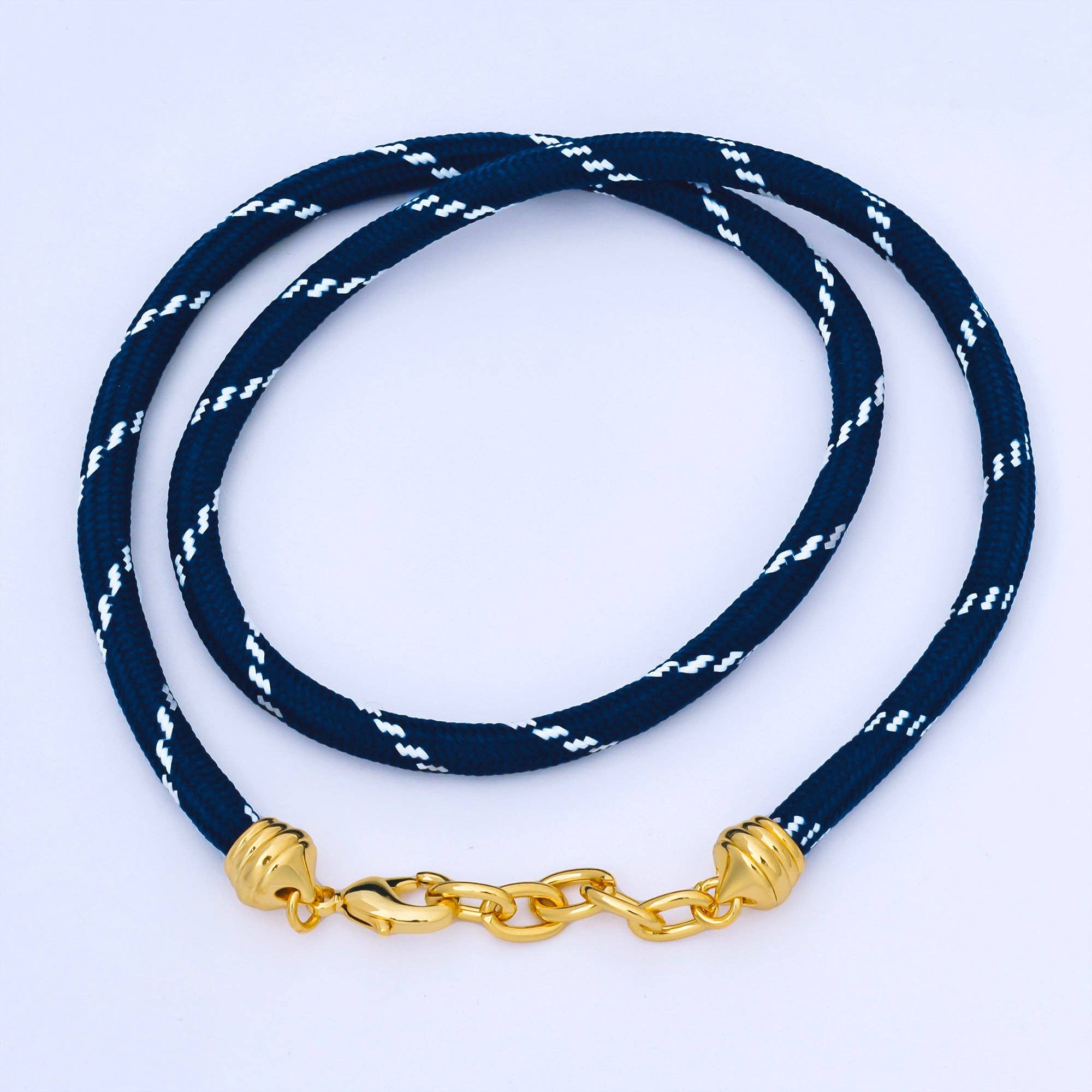 Dark Blue Cord Chain Necklace