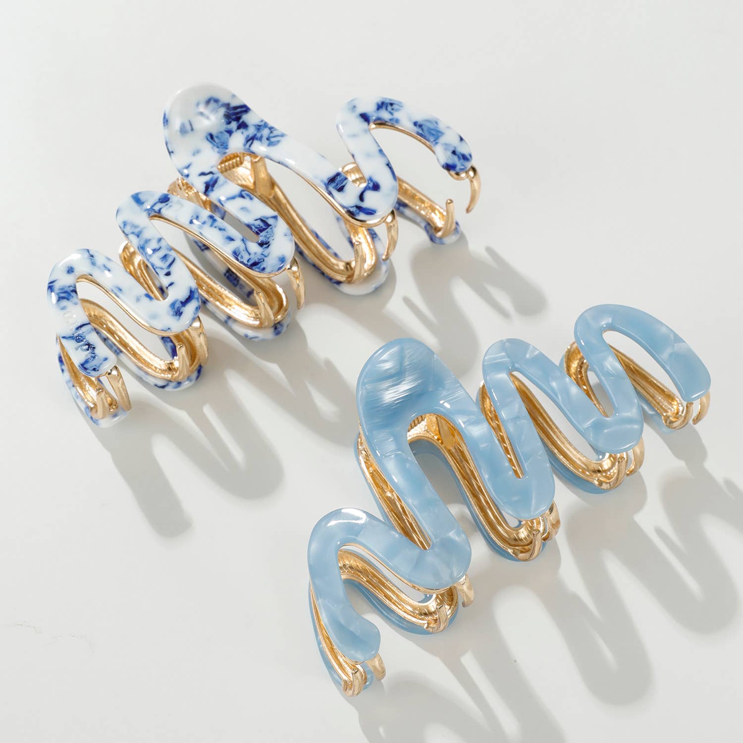 Willow Coastal Squiggle Metal Claw Clip