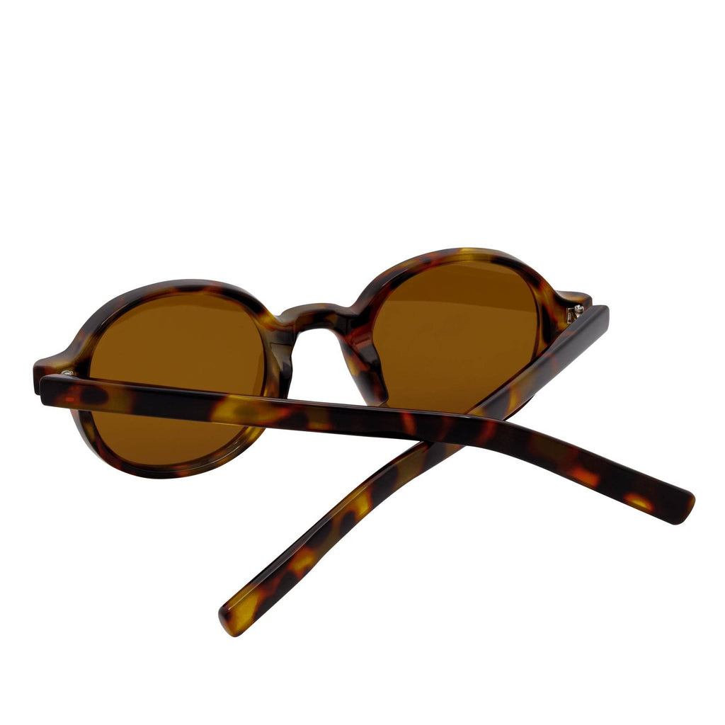 Tortoise Brown Small Round Sunglasses