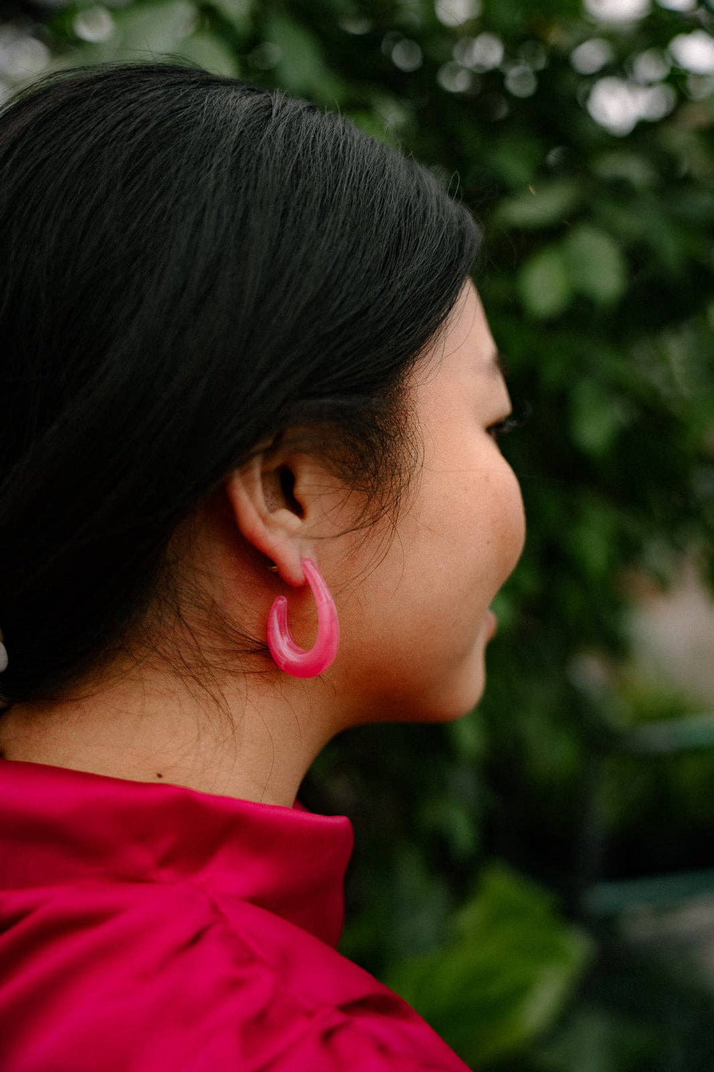 Berry Pink Julie Hoops