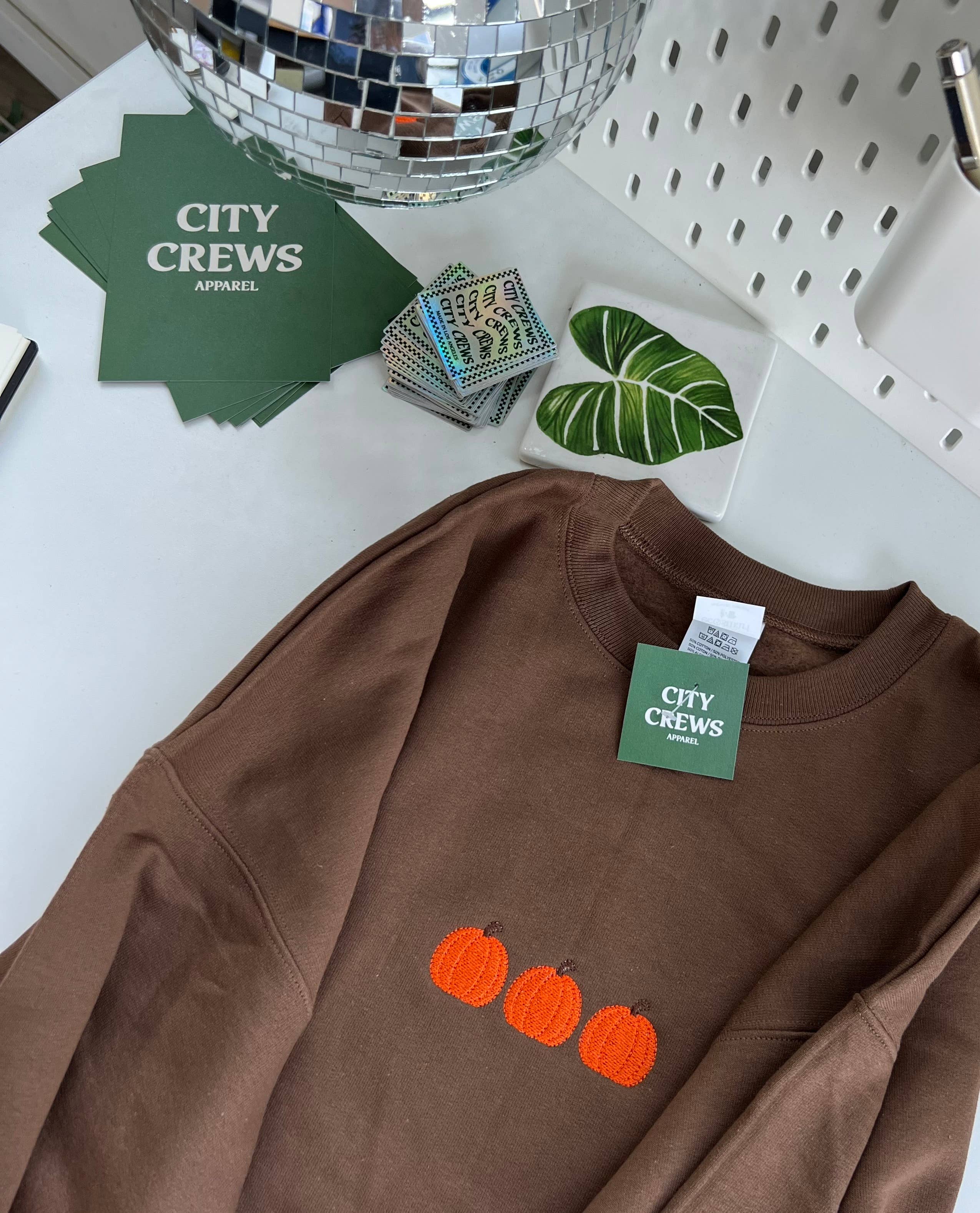 Pumpkin Embroidered Sweatshirt