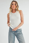 White Jadine Knit Tank