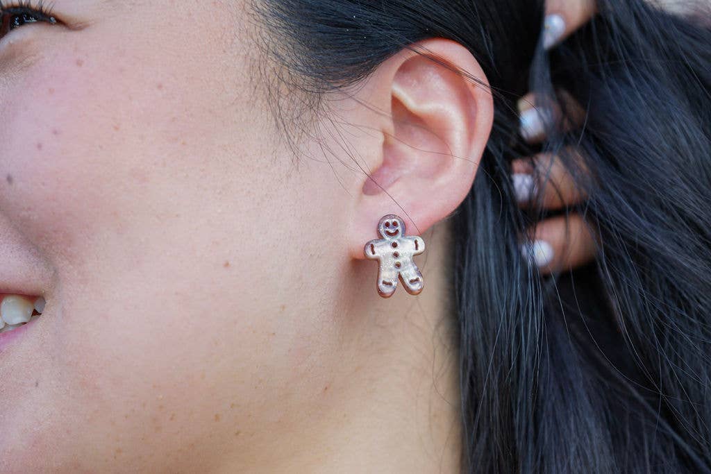 Brown Shimmer Gingerbread Studs