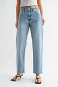 Light Denim Bowed Straight Leg Jean