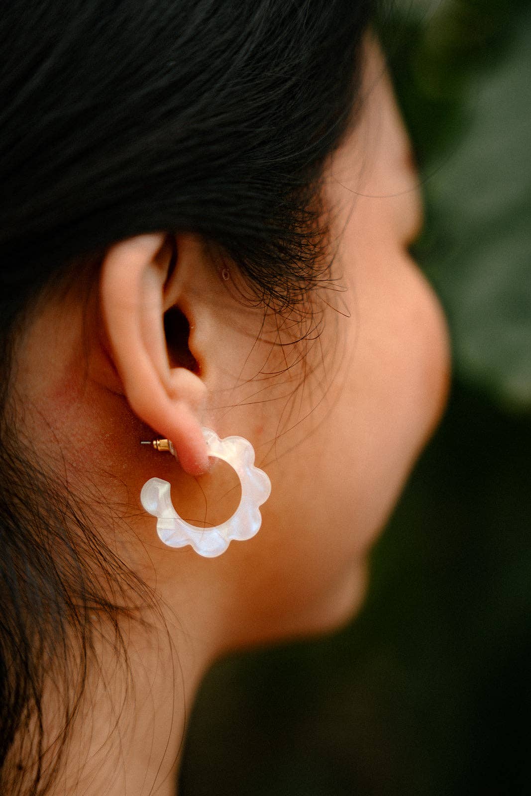 Opalite Flora Mini Hoops