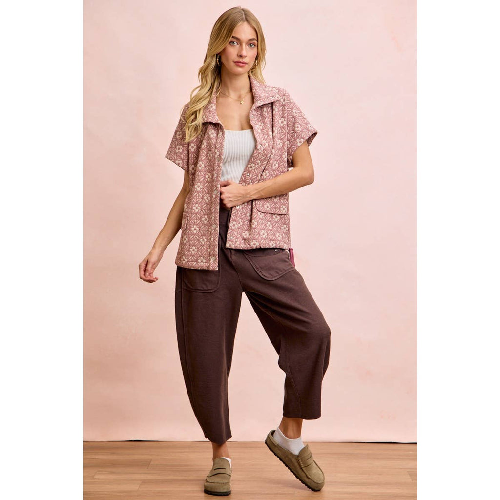 Vintage Mocha Washed Terry Pant