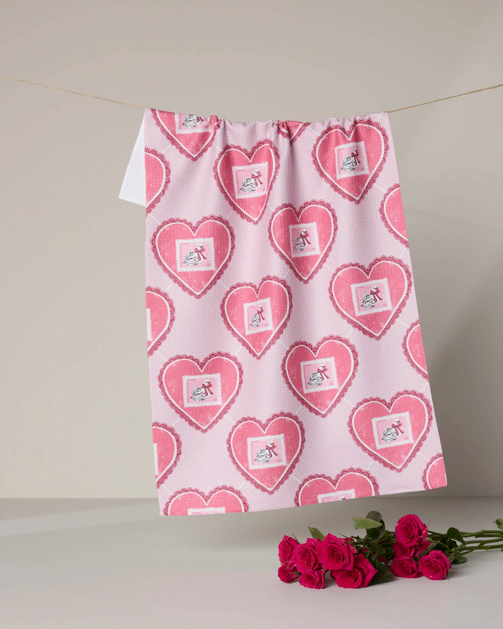 Swan Argyle Tea Towel