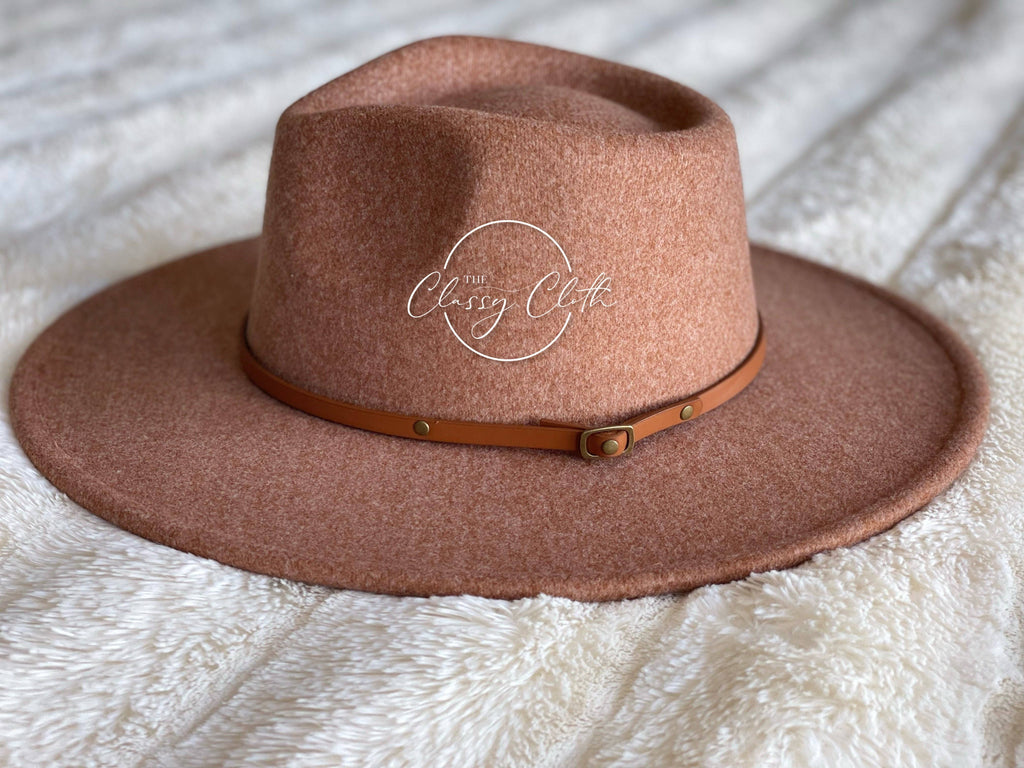 Camel Wool Blend Wide Brim Western Hat
