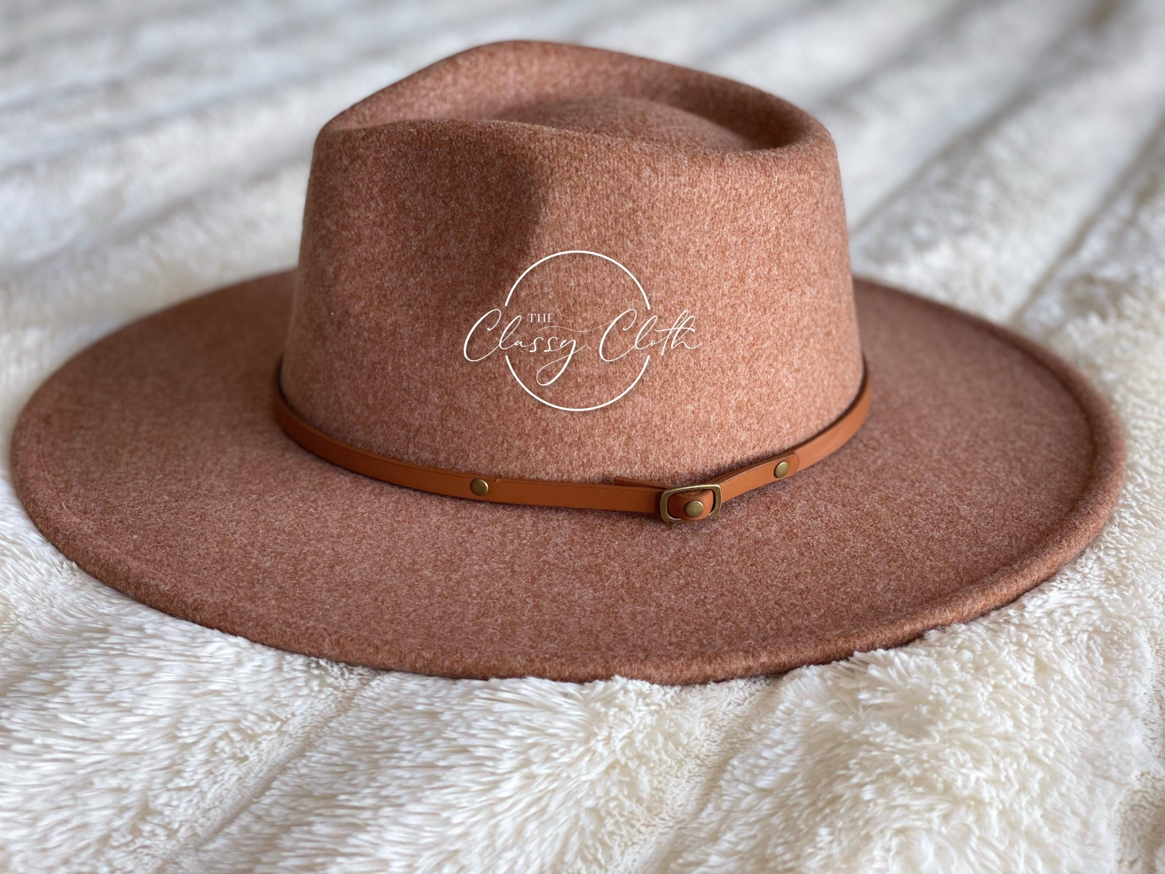 Camel Wool Blend Wide Brim Western Hat