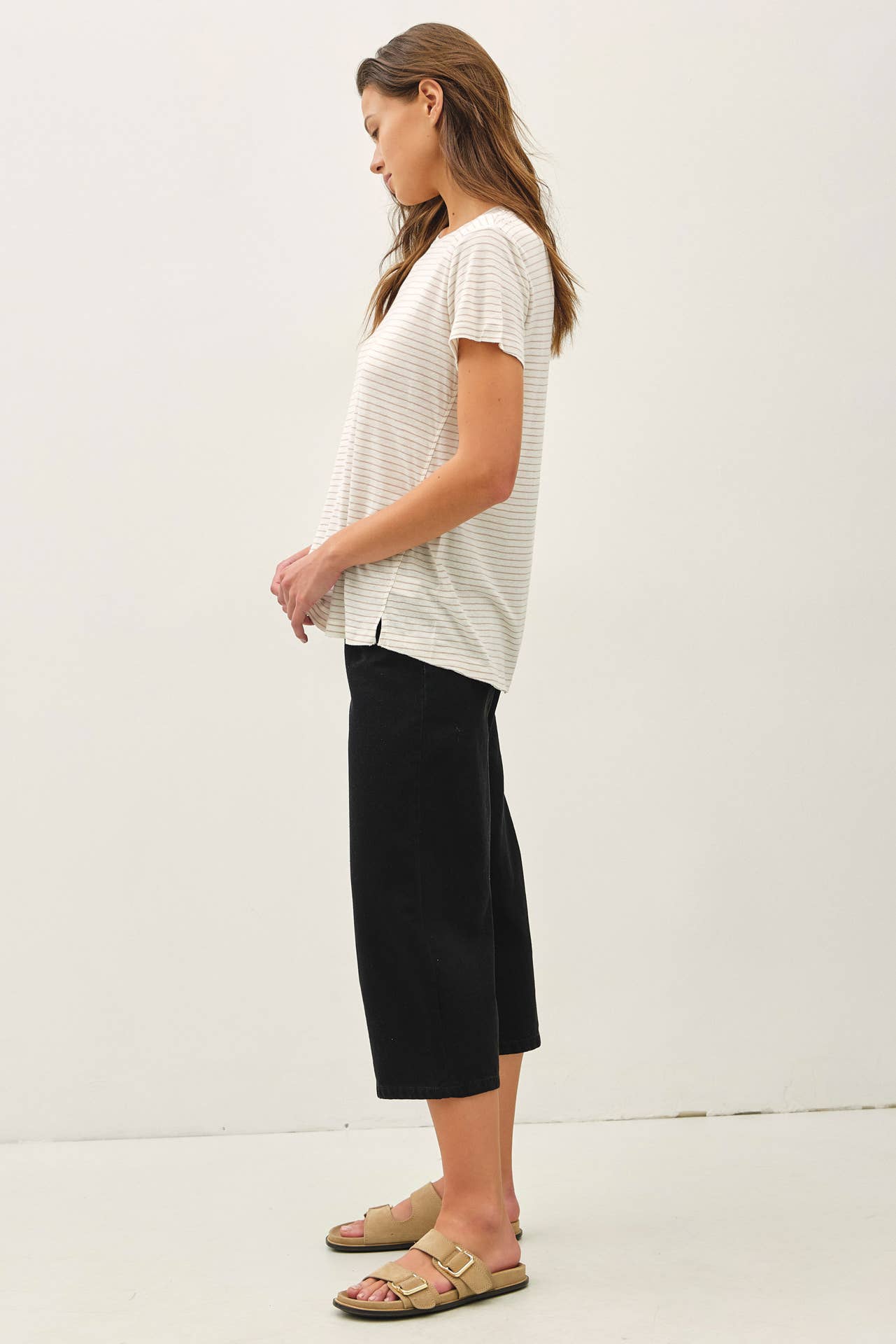 Mocha Blended Striped Tee