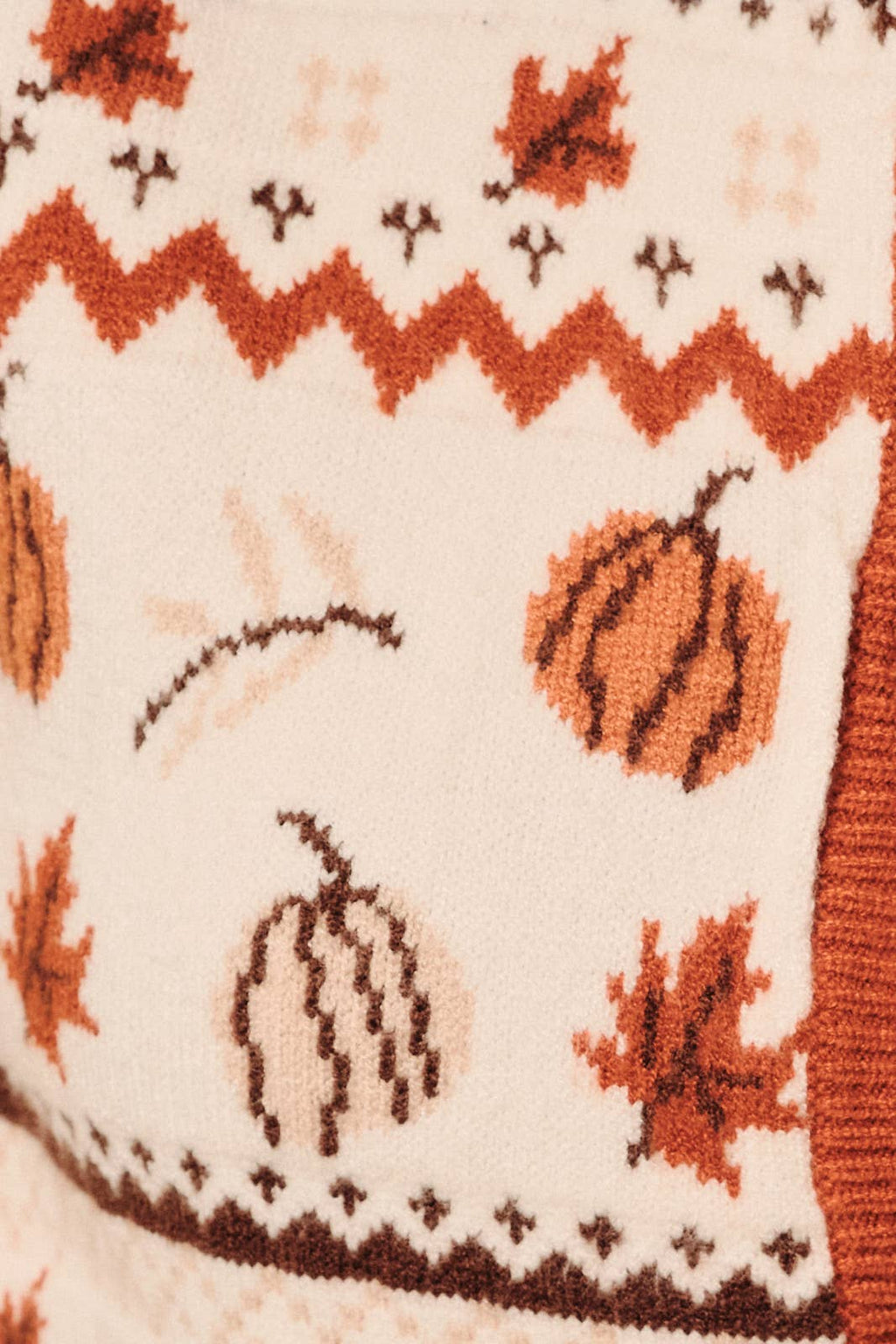 White & Rust Pumpkin Vest