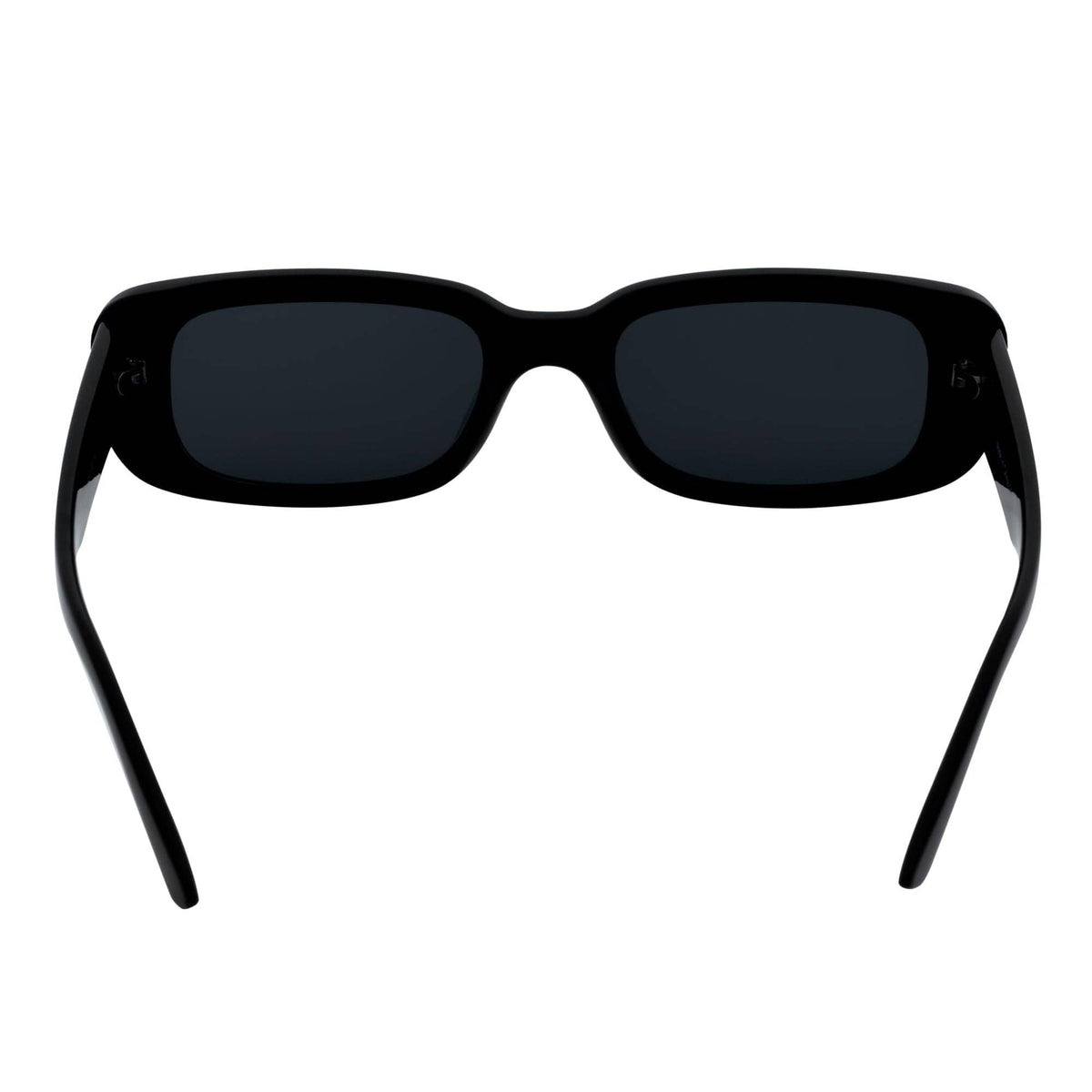 Gloss Black Smoke Small Rectangle Sunglasses