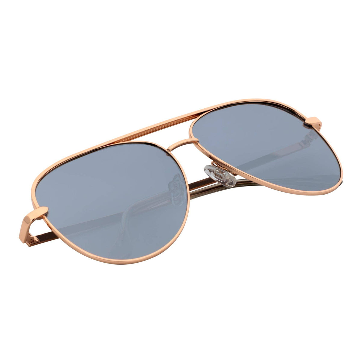 Gold Silver Mirror Oversize Metal Aviator Sunglasses