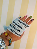 Blue Dilly Dallying Embroidered Bracelet