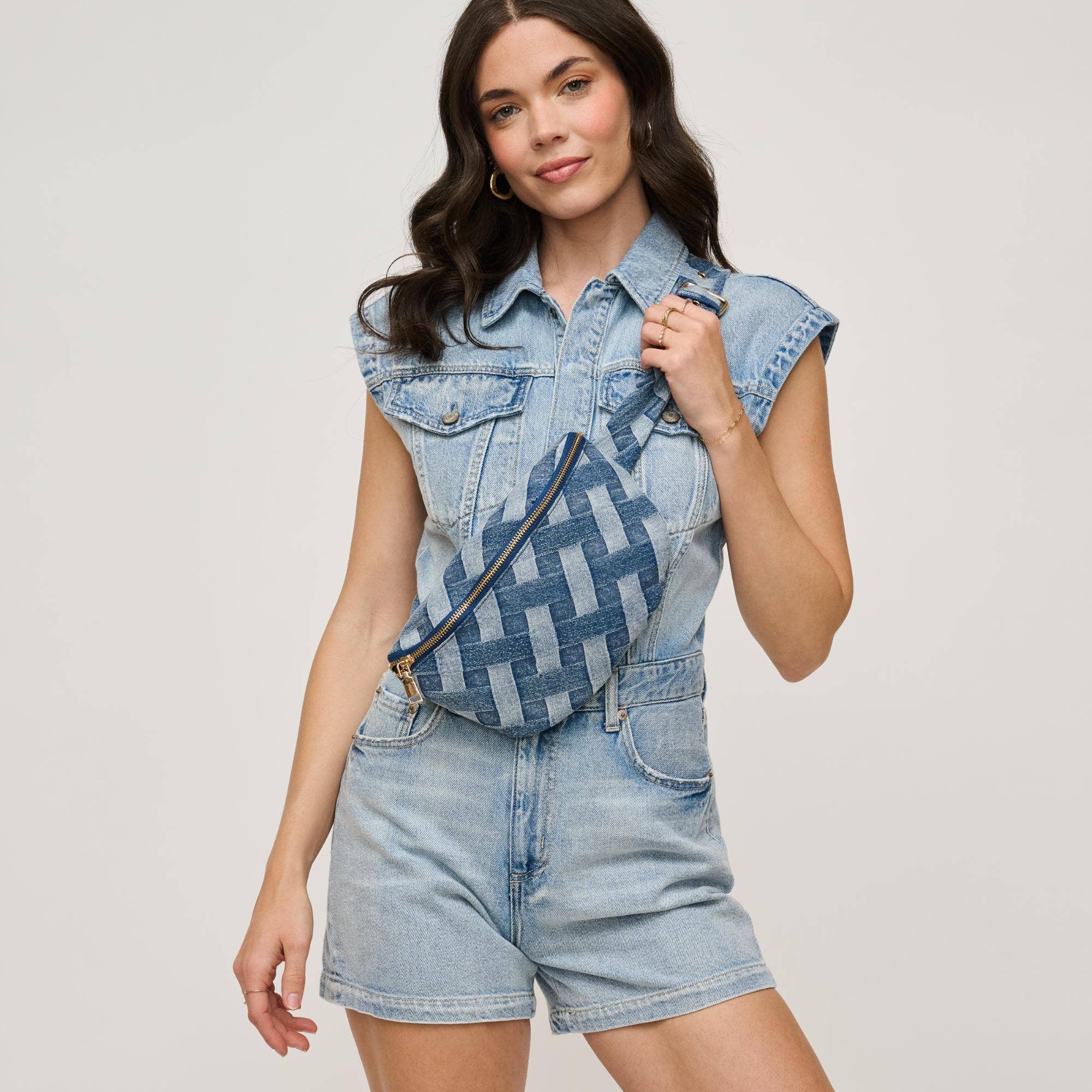Denim Leslie Belt Bag