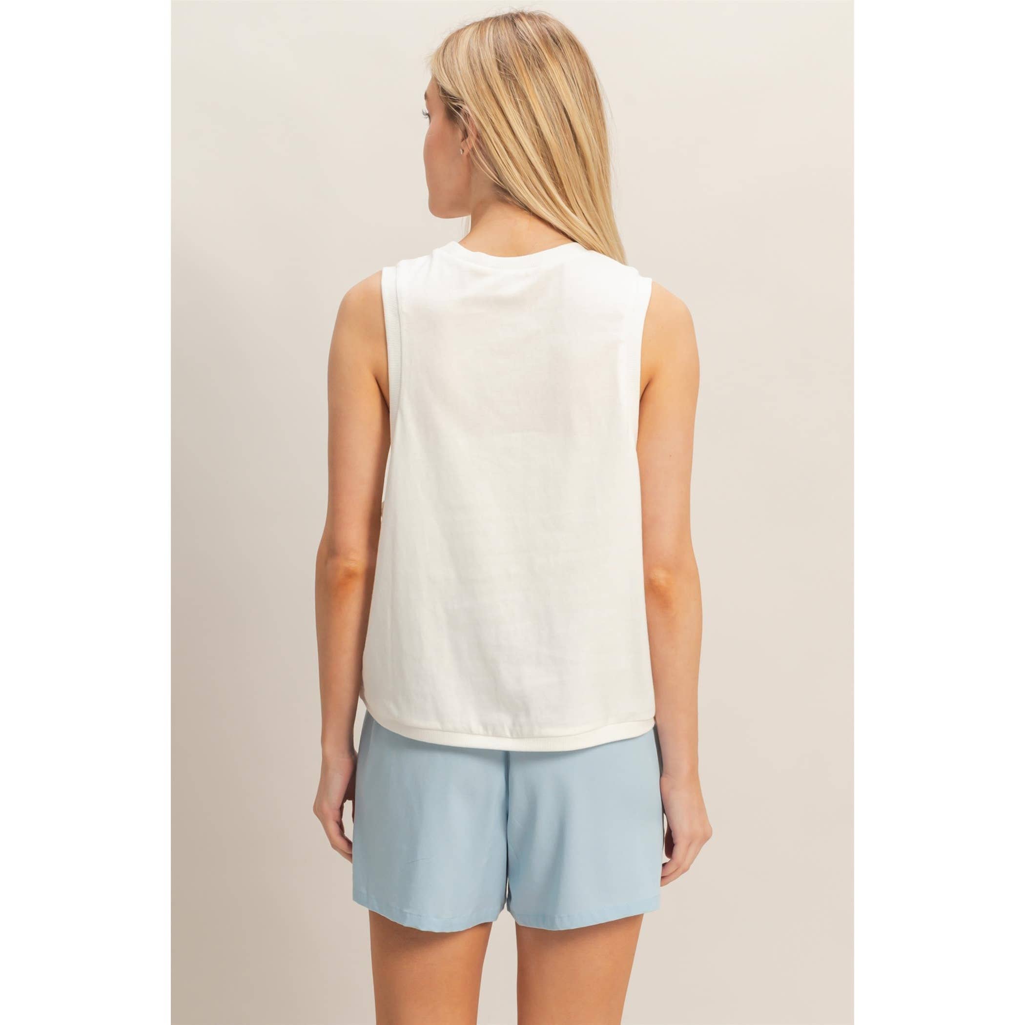 Sleeveless Tank With Lobster