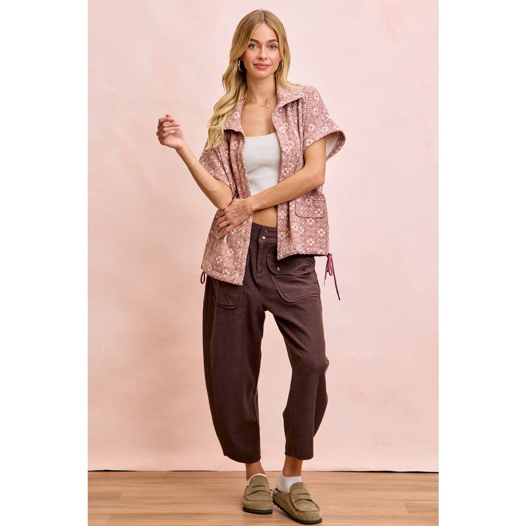 Vintage Mocha Washed Terry Pant