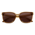 Clear Brown Oversize 3 Pin Cat Eye Sunglasses