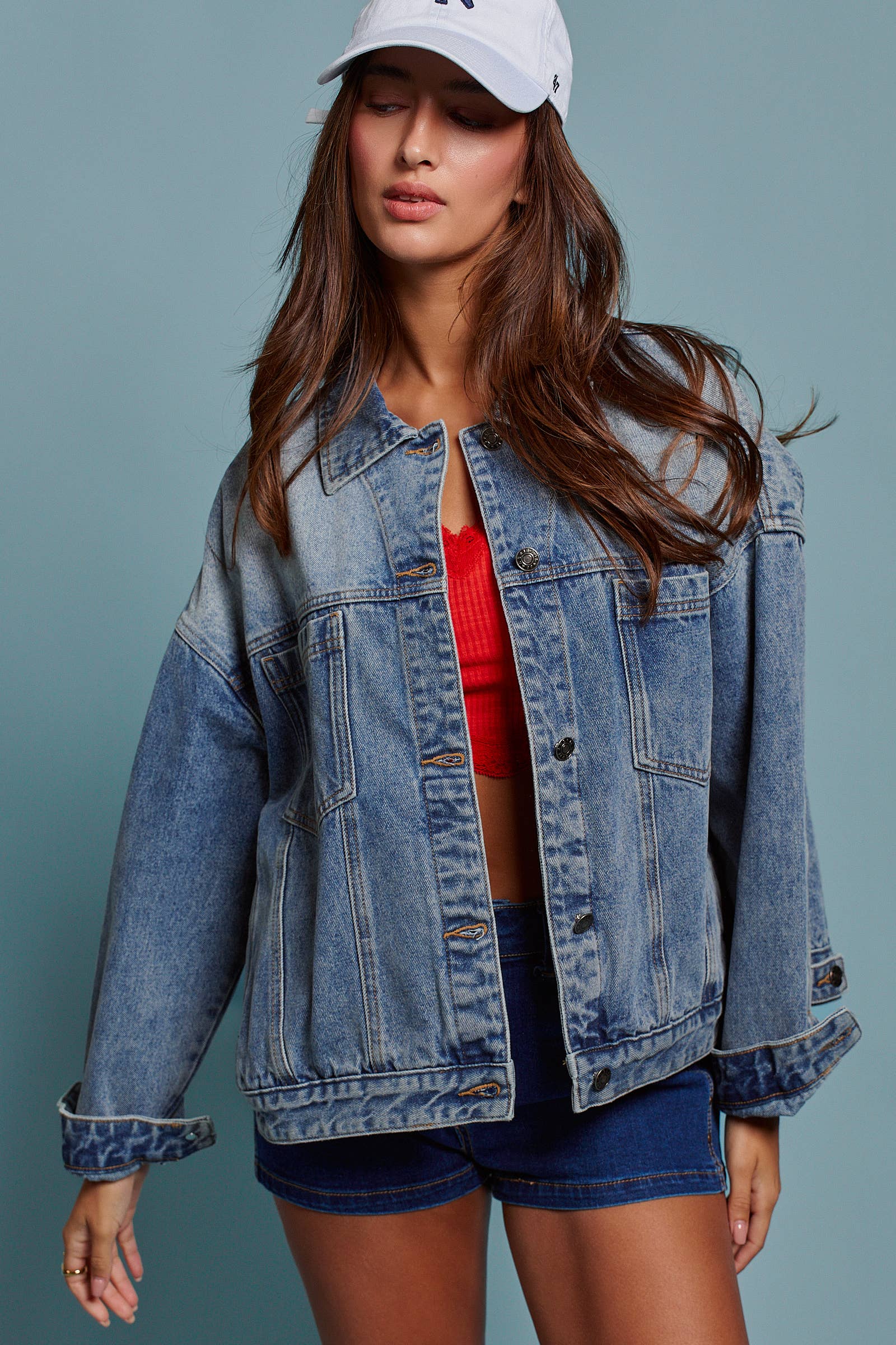 Denim Oversized Western Jacket