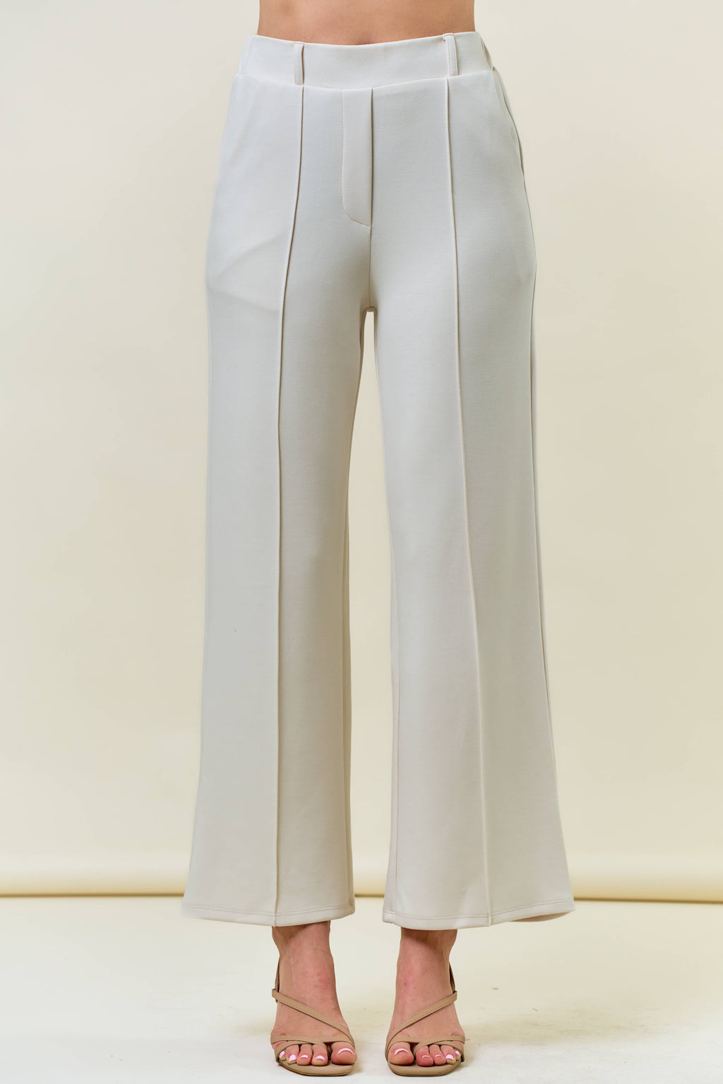 Ecru Pintuck Pant